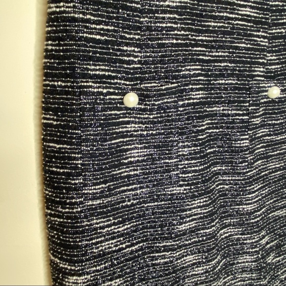 Karl Lagerfeld Dress Sleeveless Tweed Black White - Picture 5 of 7